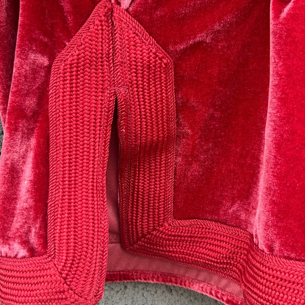 Soft Surroundings Red Velvet Embroidered Tunic Holiday Size XS - Picture 8 of 8